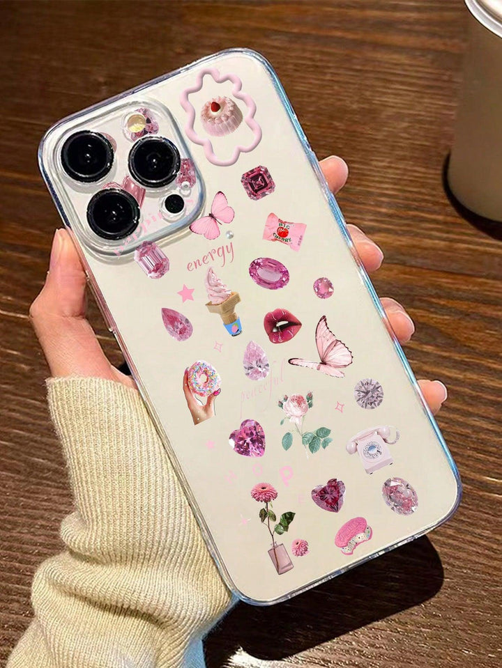 Ice cream Pattern Clear Anti fall Phone Case - Brand My Case