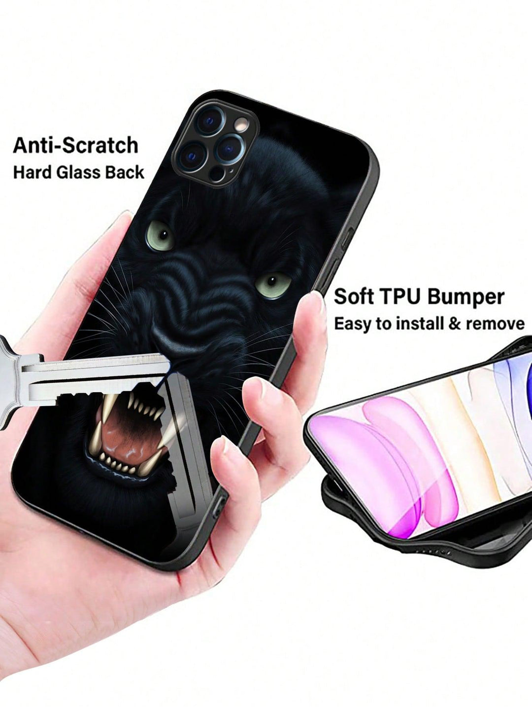 Leopard Glass Phone Case - Brand My Case