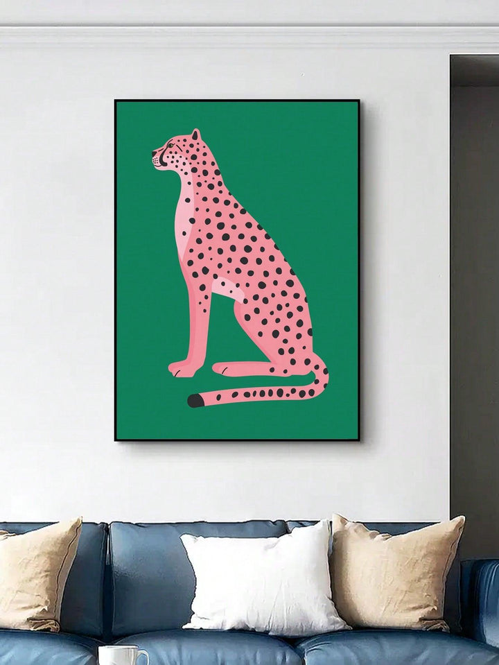 Leopard Print Unframed Painting Cute Chemical Fiber Wall Art Prints For Home Decor - Brand My Case
