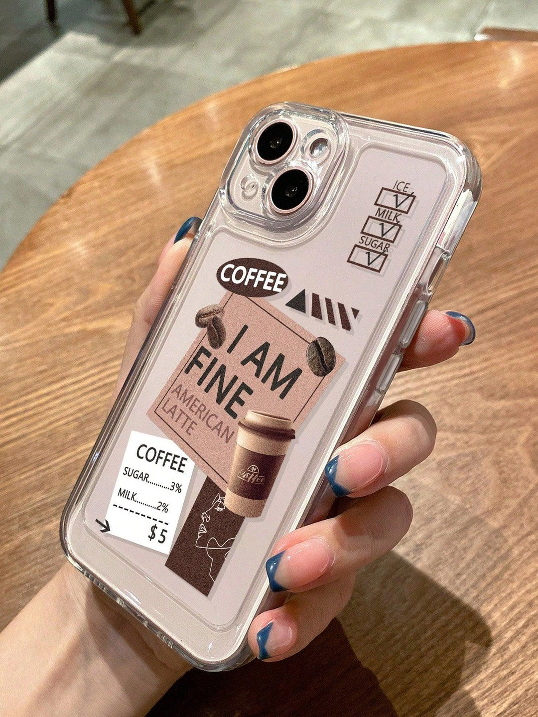 Letter Graphic Clear Anti fall Phone Case - Brand My Case