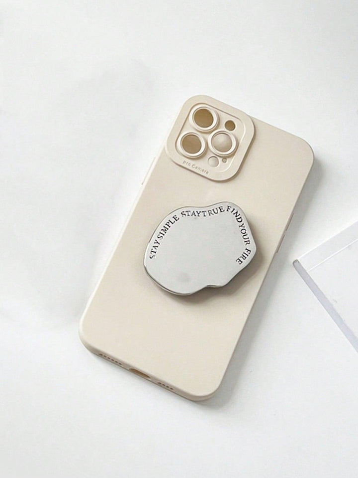 Letter Graphic Phone Case With Stand Out Holder - Brand My Case
