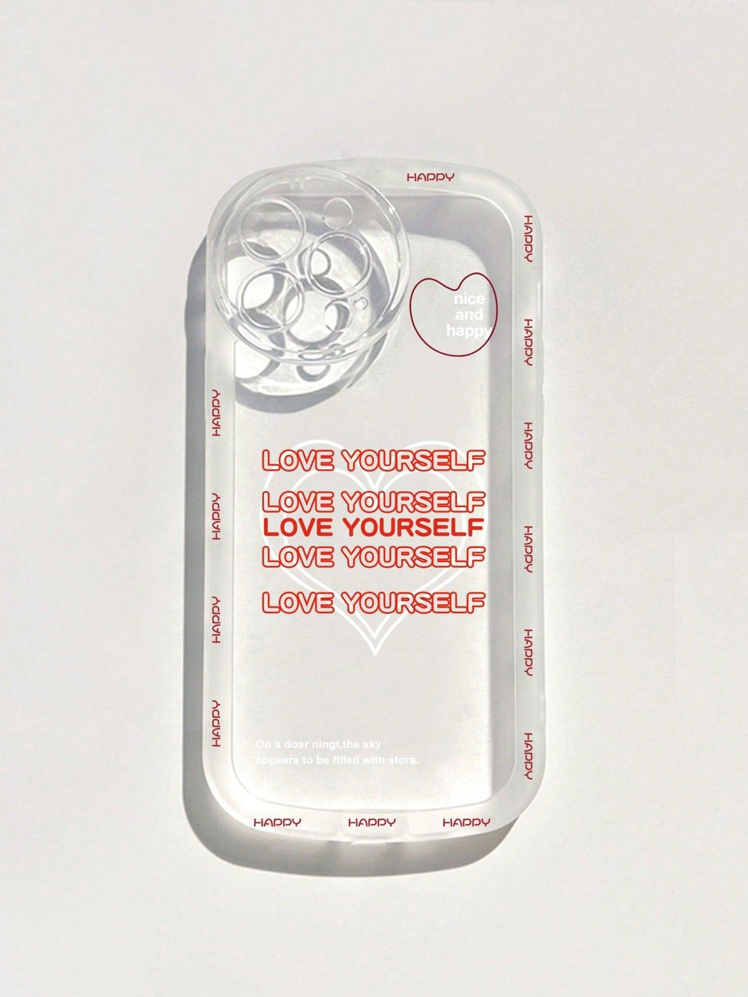 Letter Love Graphic Clear Phone Case - Brand My Case