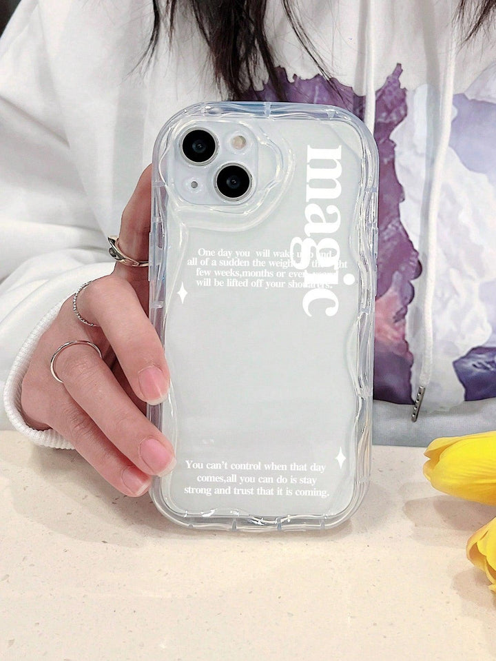 Magic Letter Graphic Clear Phone Case - Brand My Case