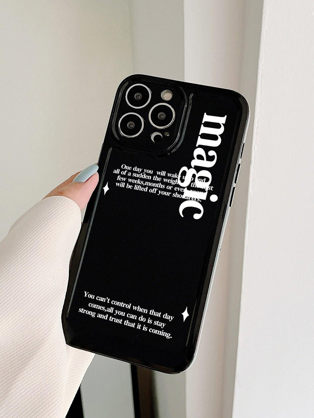 Magic Letter Graphic Clear Phone Case - Brand My Case