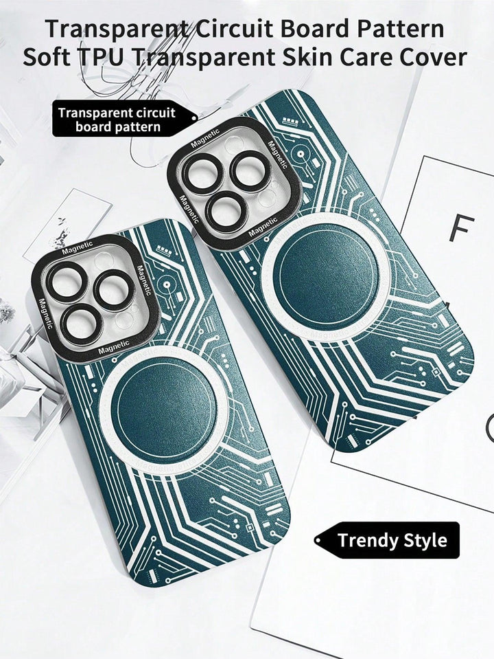 Men Boys Magnetic Circuit Design Pattern Fashion Phone Case - Brand My Case