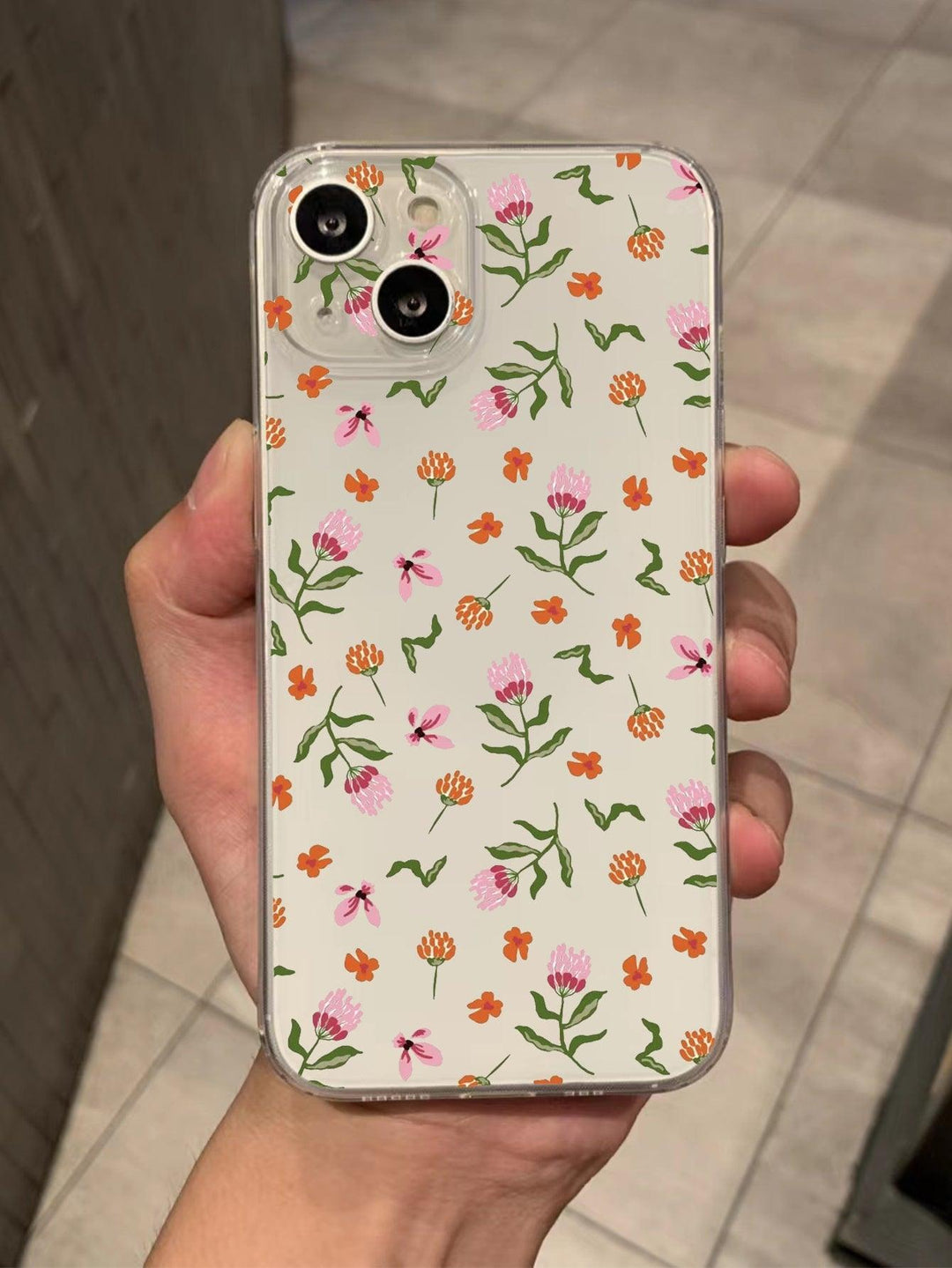 Mini Flower Pattern Clear Phone Case - Brand My Case