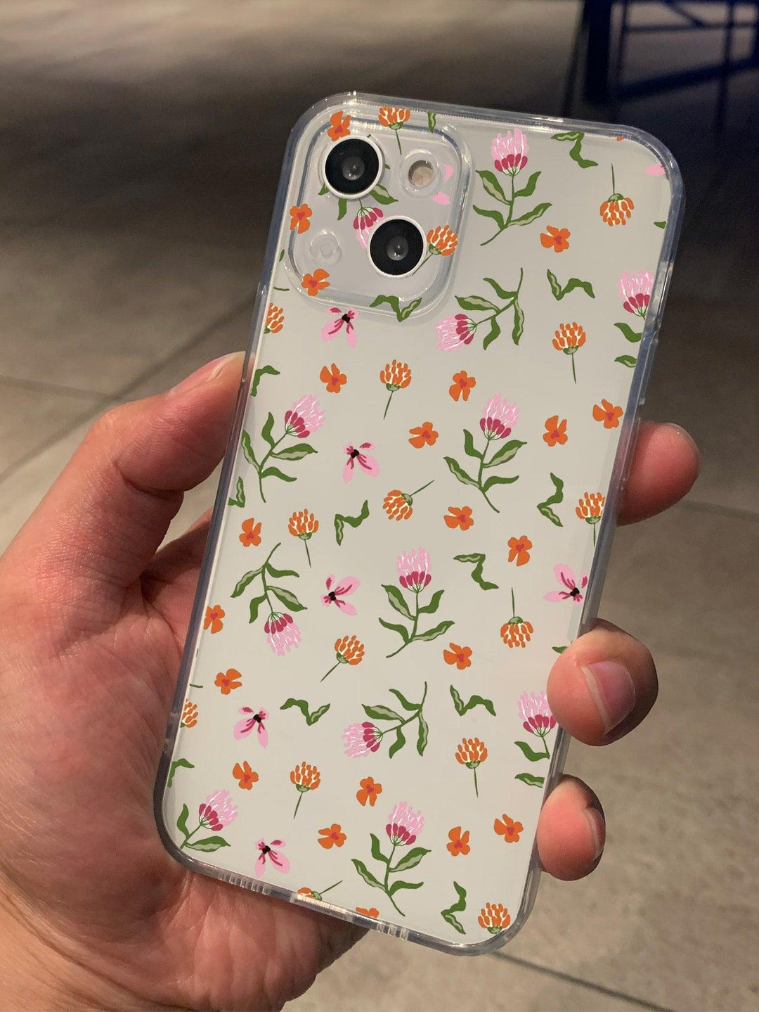 Mini Flower Pattern Clear Phone Case - Brand My Case