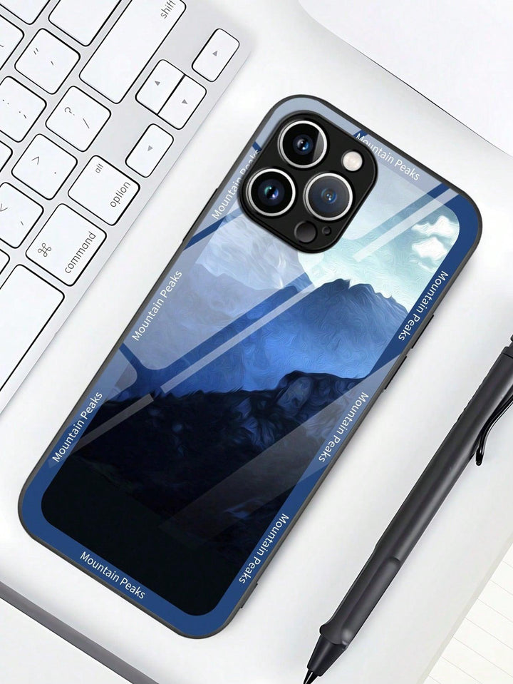 Mountain Pattern Glass Phone Case - Brand My Case