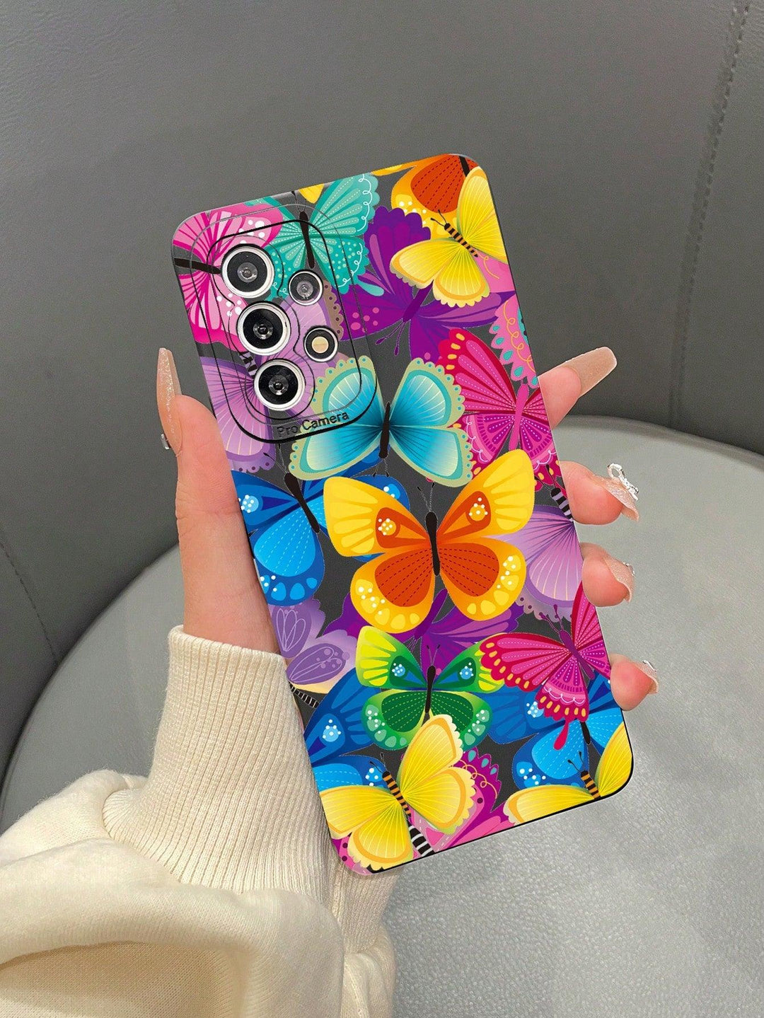 Multicolor Butterfly Pattern Phone Case - Brand My Case
