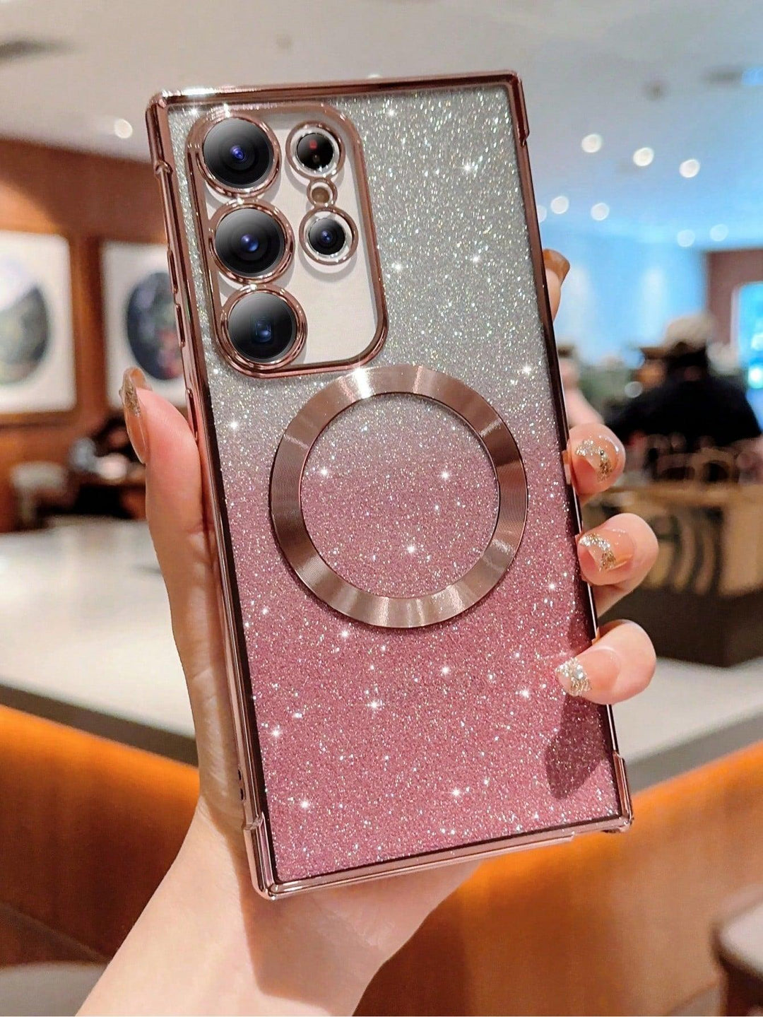 Multicolor Ombre Glitter Magnetic Phone Case - Brand My Case
