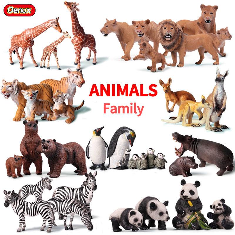 Oenux Original African Wild Lion Simulation Animals Tiger Elephants Action Figure Farm Animal Figurines Model Educational Toys - Brand My Case