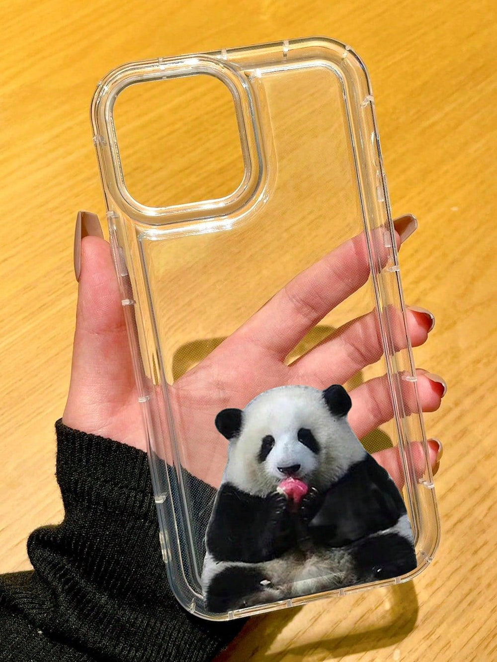 Panda Pattern Clear Anti fall Phone Case - Brand My Case