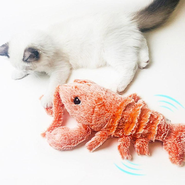 Pet Electric Jumping Cat Toy Shrimp Moving Simulation Lobster Dancing Plush Toys For Pet Dog Cats Stuffed Animal Interactive Toy - Brand My Case