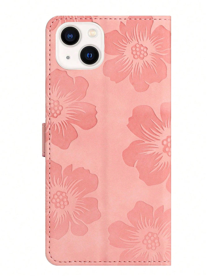 Pink Premium Solid PU Flip Phone Cases - Brand My Case