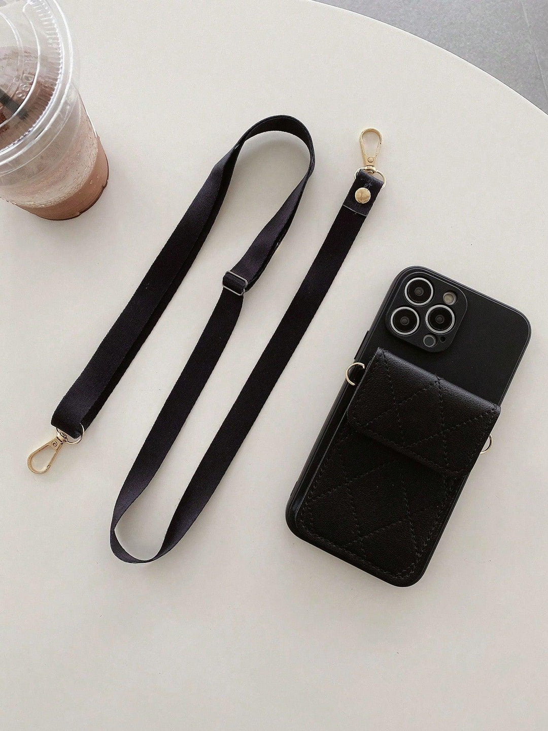 Plain Phone Case With Card Bag Lanyard - Brand My Case