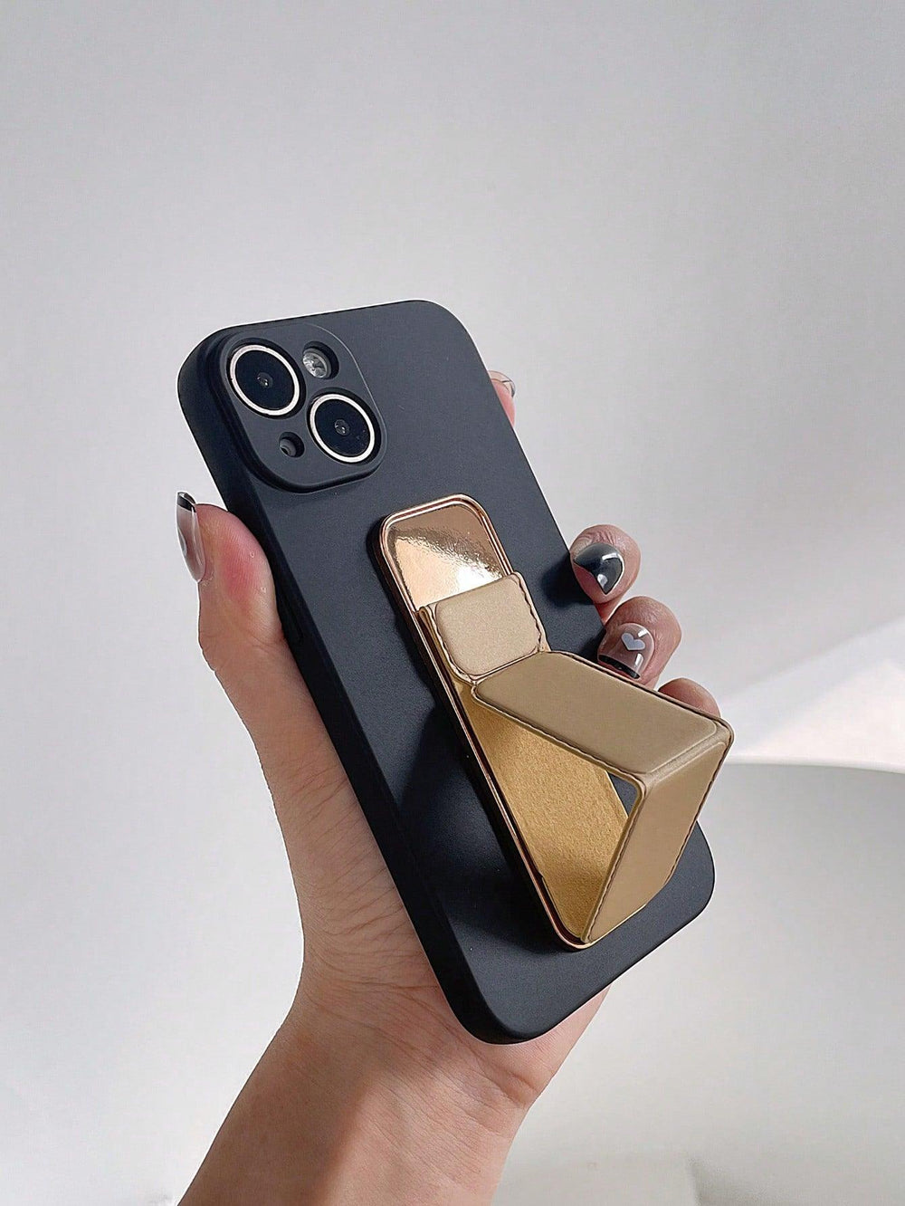 Plain Phone Case With Push Pull Holder - Brand My Case