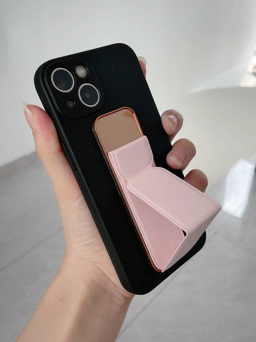 Plain Phone Case With Push Pull Holder - Brand My Case