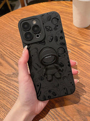 Planet Pattern Phone Case With Ring Holder - Brand My Case