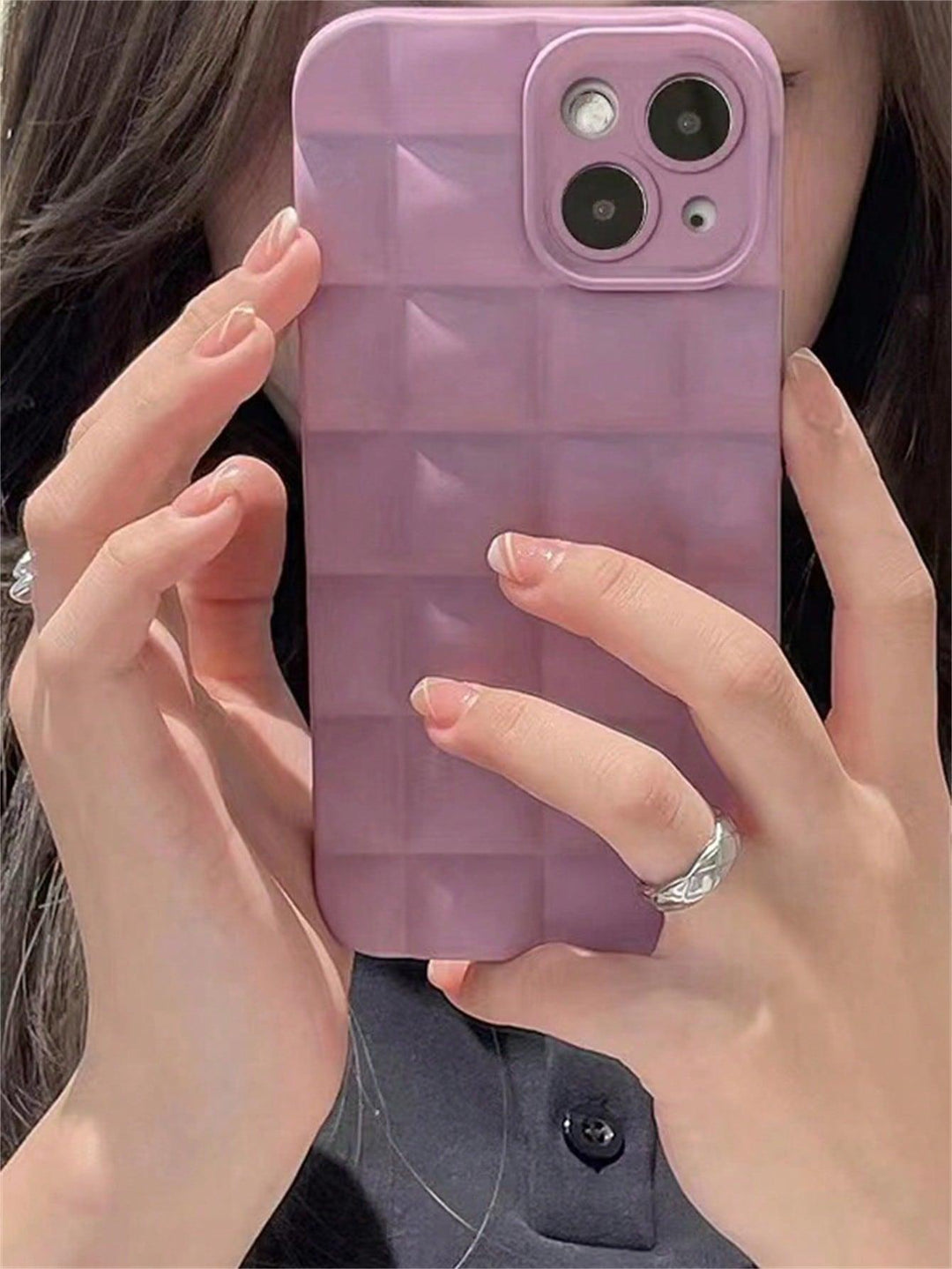 Purple Premium Solid Color Plaid Phone Cases - Brand My Case