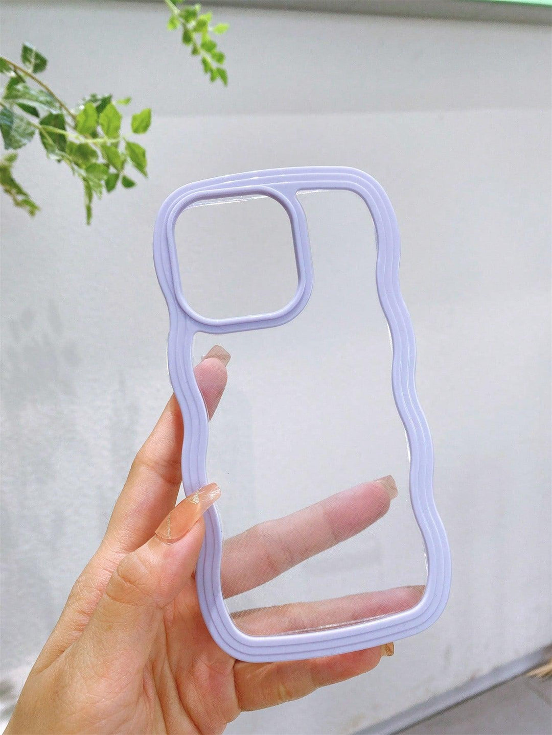 Purple Waves Structured Clear Phone Case - Brand My Case