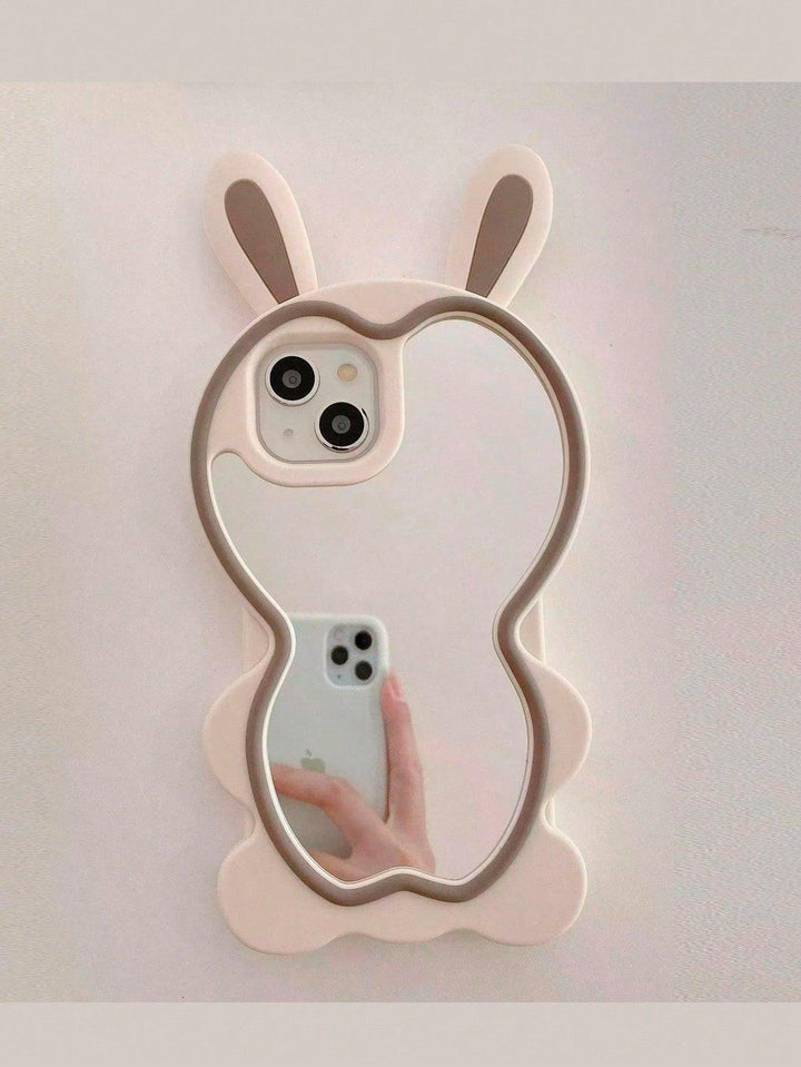 Rabbit Design Mirror Silicone Phone Case - Brand My Case