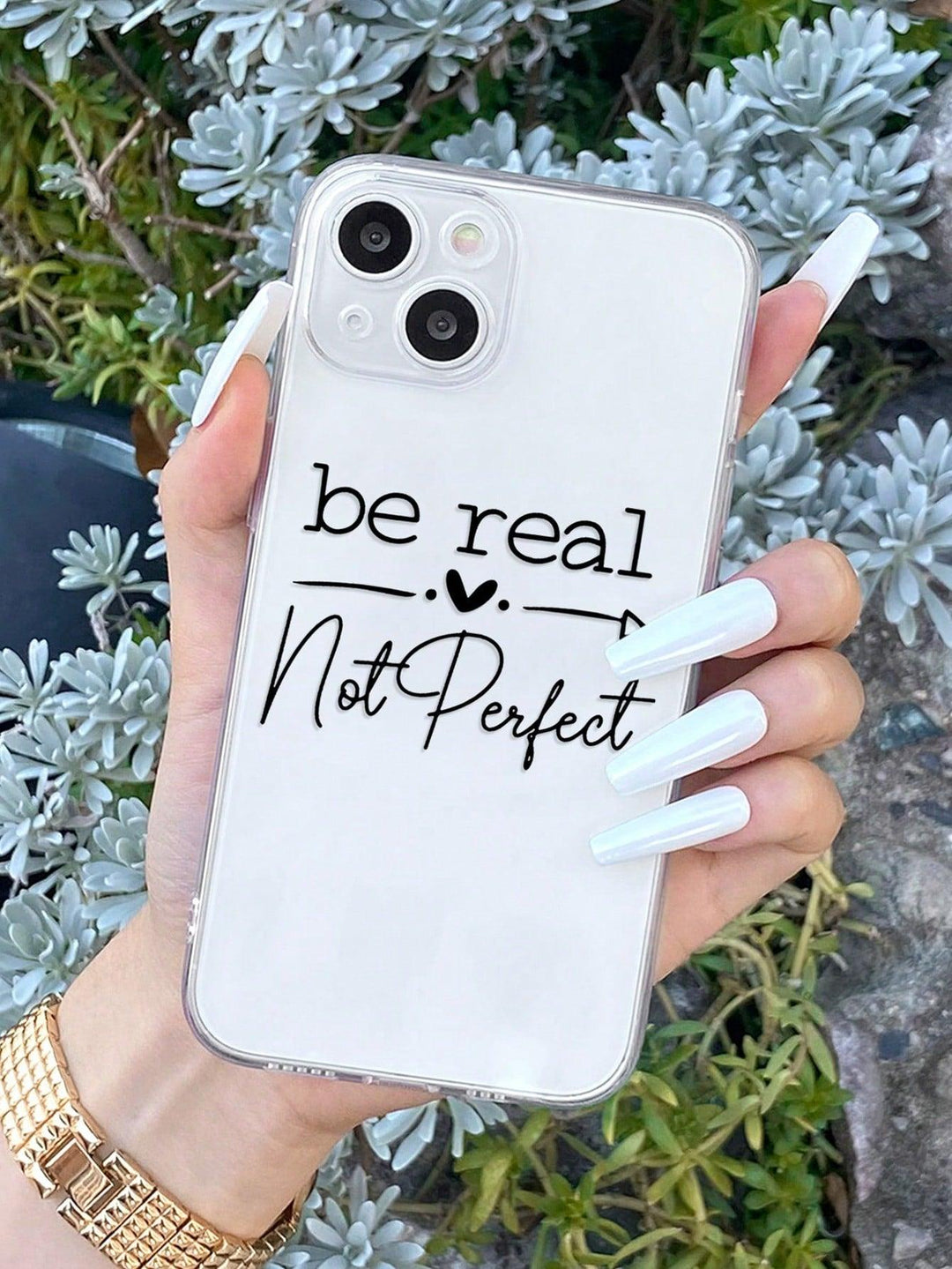 Real Quote Graphic Clear Phone Case - Brand My Case
