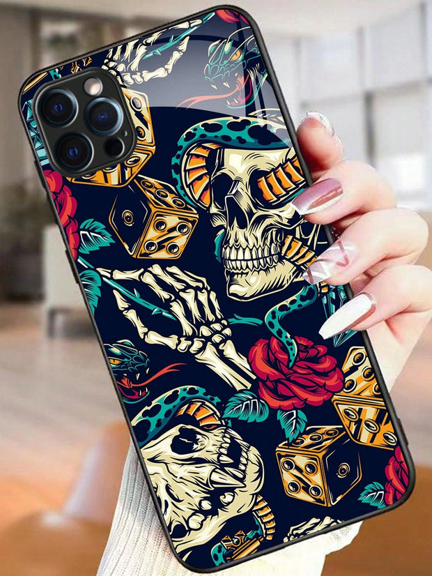 Skeleton Flower Pattern Phone Case - Brand My Case