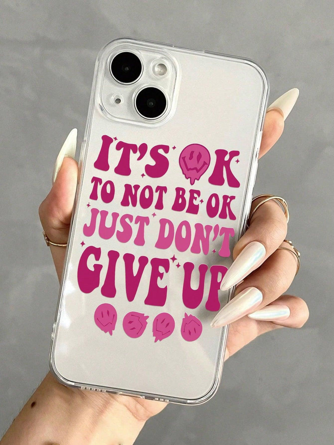 Slogan Graphic Phone Case - Brand My Case