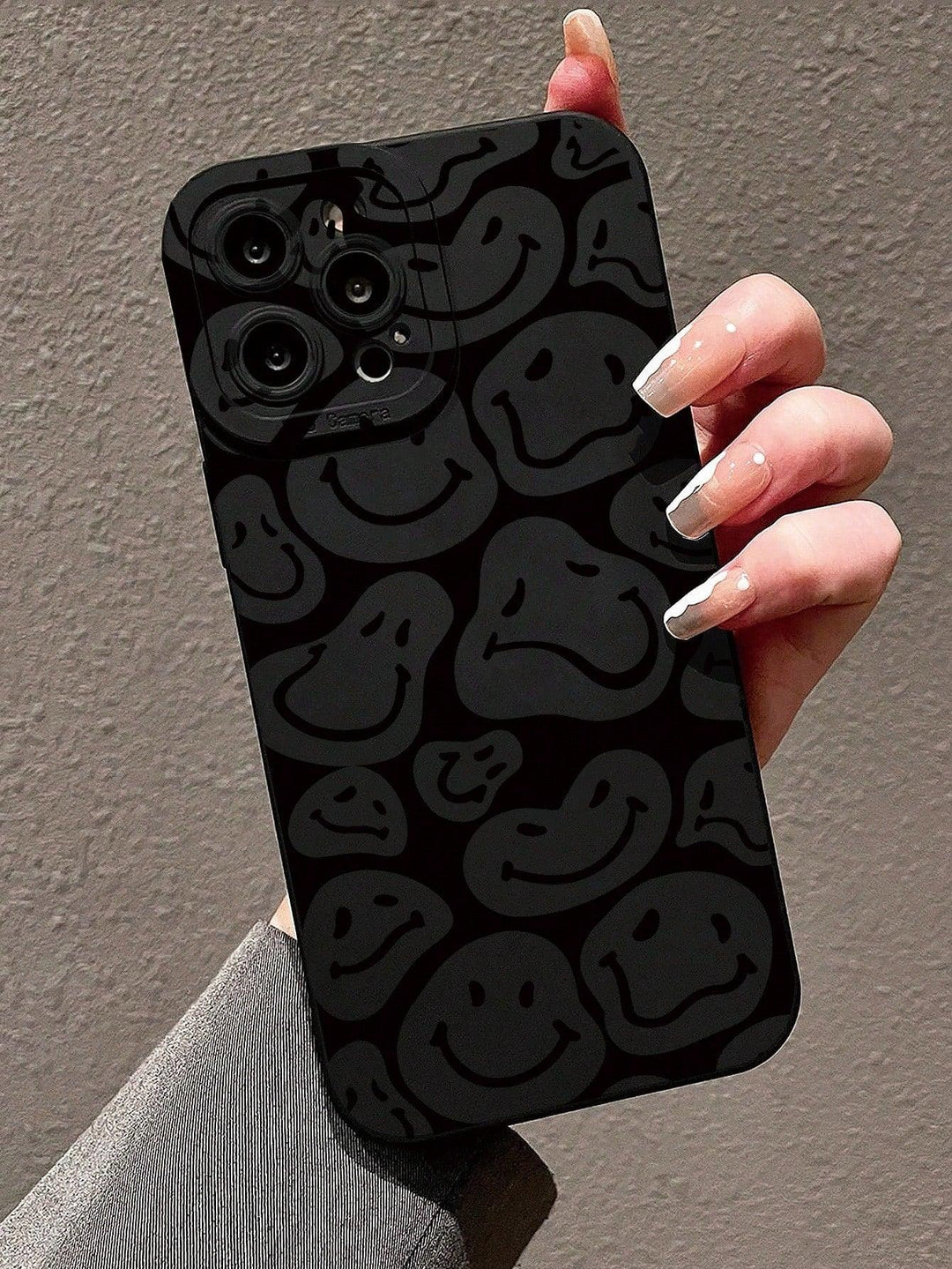 Smiley Face Print Phone Case - Brand My Case