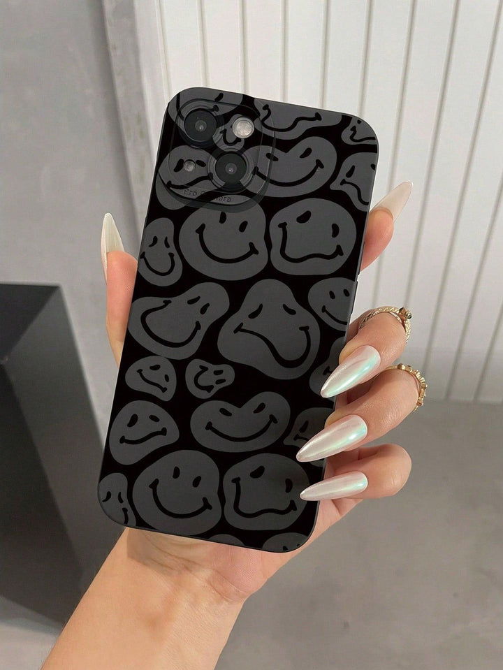Smiley Face Print Phone Case - Brand My Case
