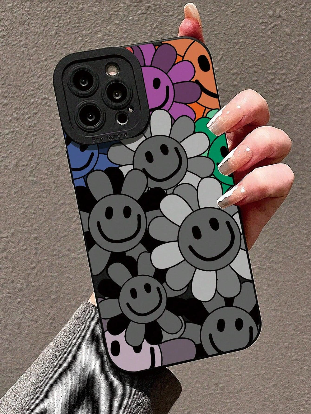 Smiling Flower Face Print Phone Case - Brand My Case