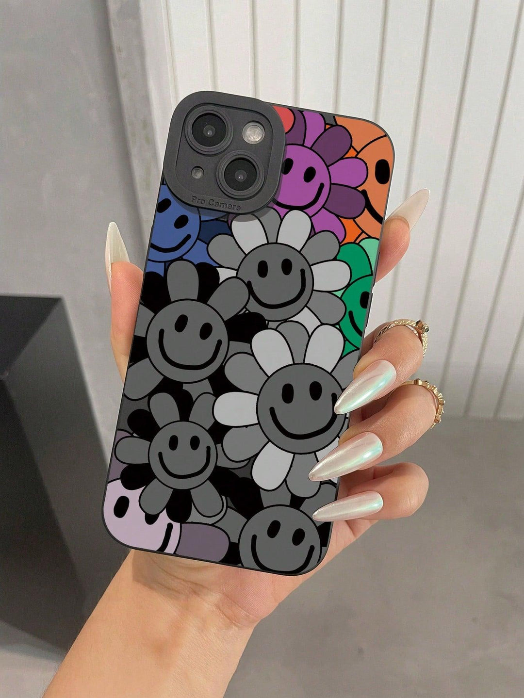 Smiling Flower Face Print Phone Case - Brand My Case