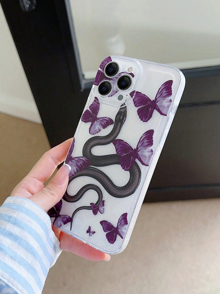 Snake Butterfly Pattern Anti fall Phone Case - Brand My Case