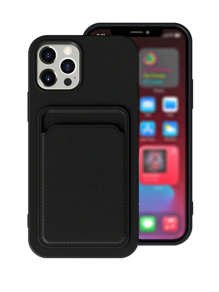 Solid Color Card Slot Phone Case - Brand My Case