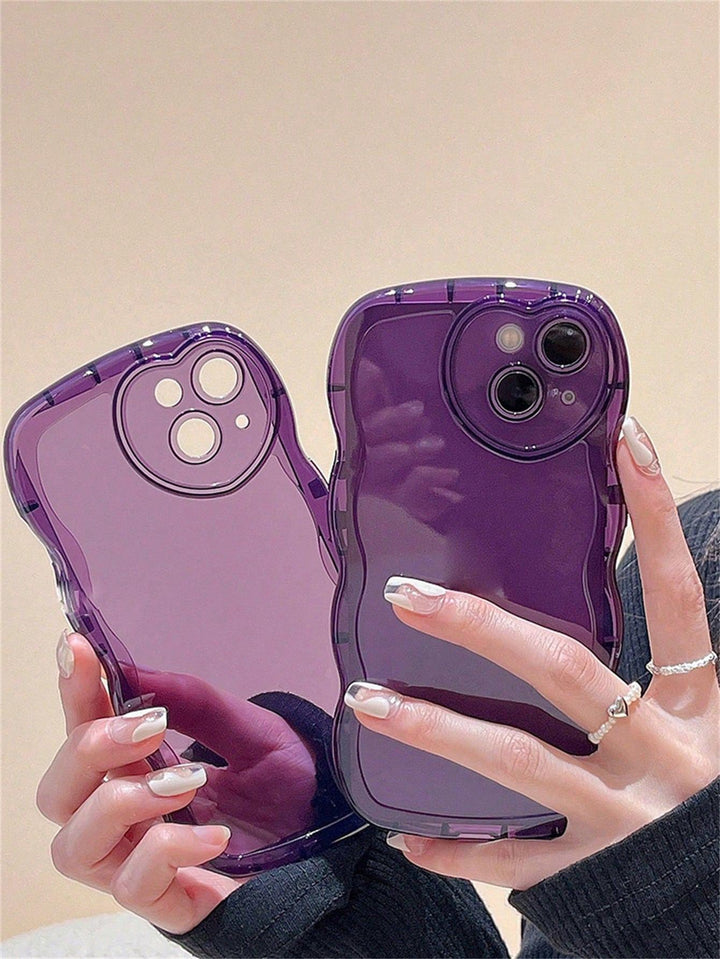 Solid Color Clear Purple Phone Case - Brand My Case