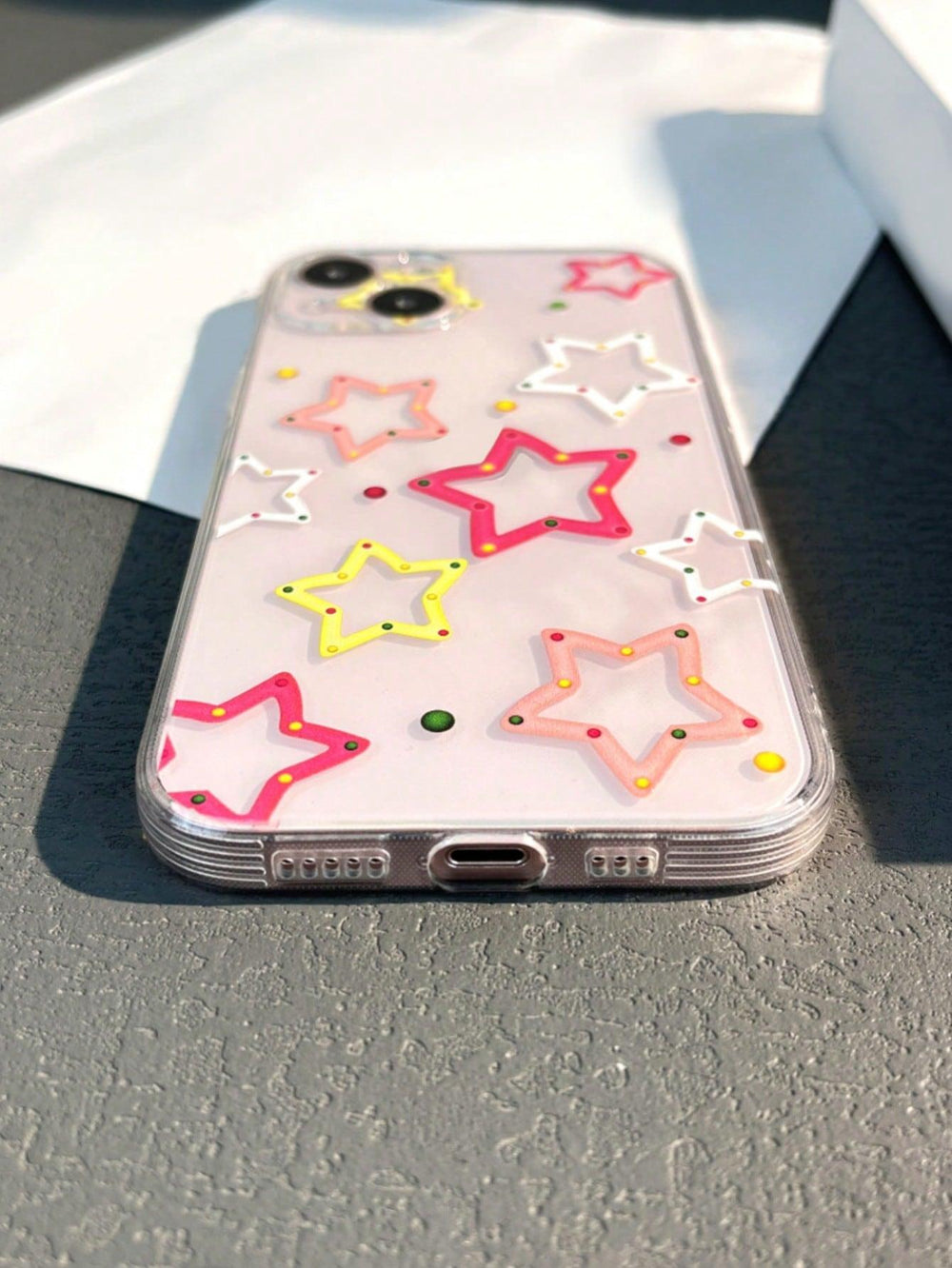 Star Pattern Clear Phone Case - Brand My Case