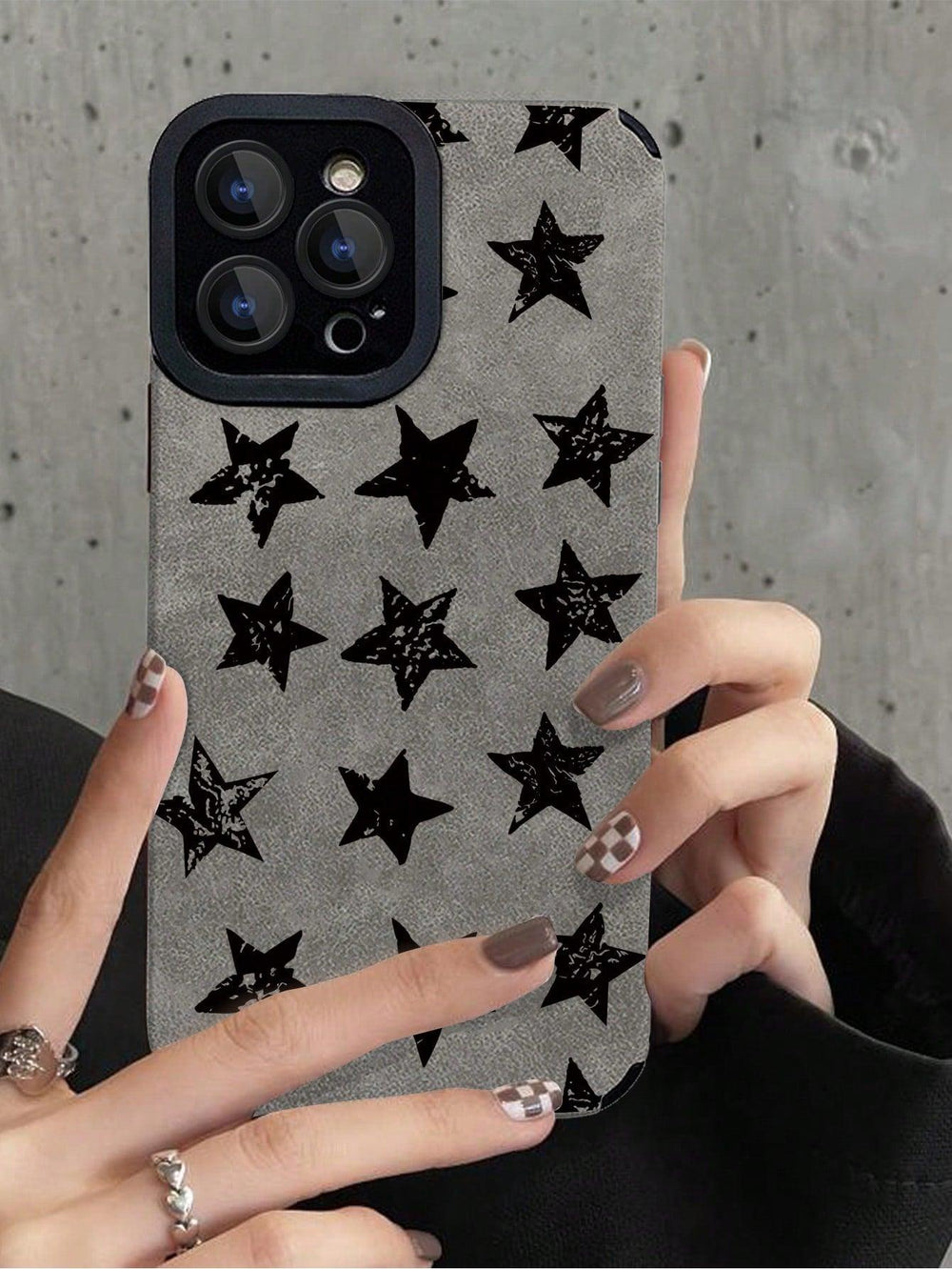 Star Pattern PU Phone Case - Brand My Case