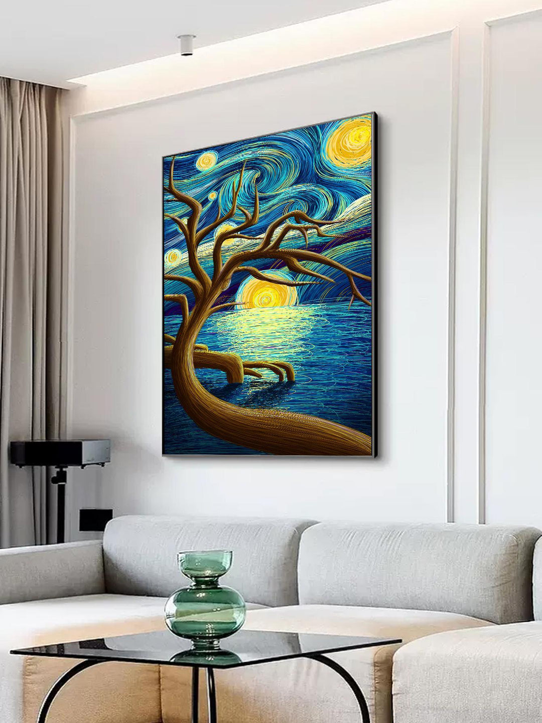 Starry Sky Pattern Unframed Painting Poster Gift For Wall Decor - Brand My Case