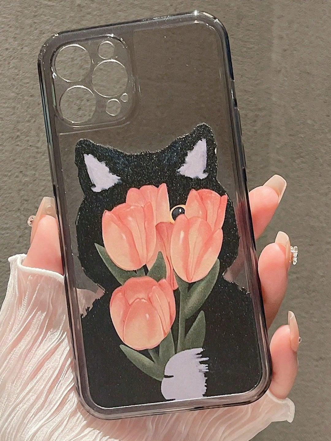 Tulip Cartoon Cat Anti fall Phone Case - Brand My Case