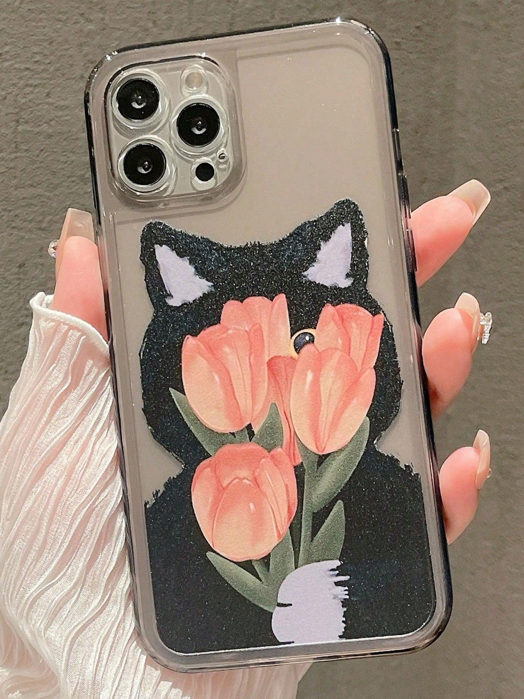 Tulip Cartoon Cat Anti fall Phone Case - Brand My Case