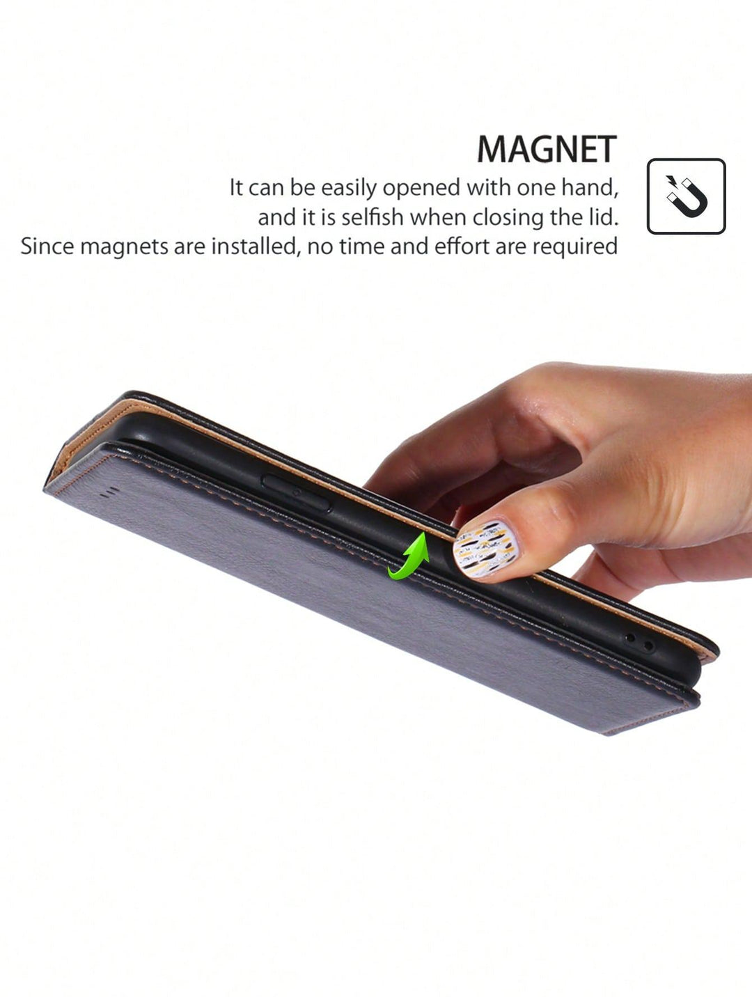 Wallet Design PU Anti Fall Magnetic Phone Case - Brand My Case